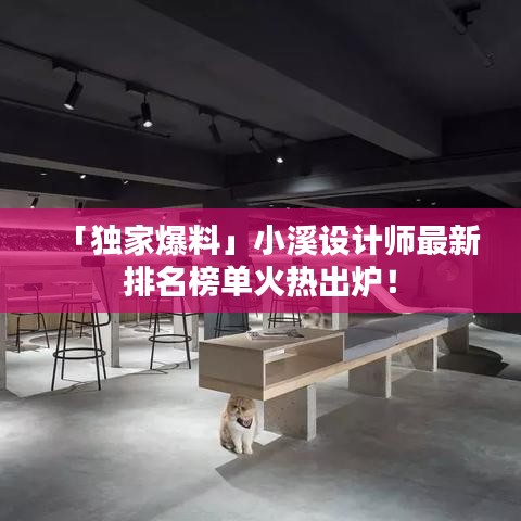 「独家爆料」小溪设计师最新排名榜单火热出炉!
