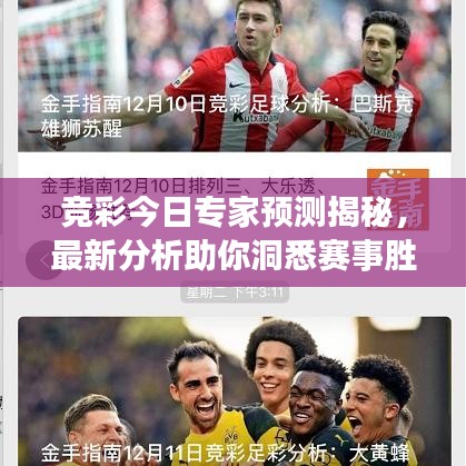 竞彩今日专家预测揭秘,最新分析助你洞悉赛事胜负!