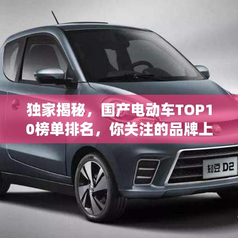 独家揭秘，国产电动车TOP10榜单排名，你关注的品牌上榜了吗？