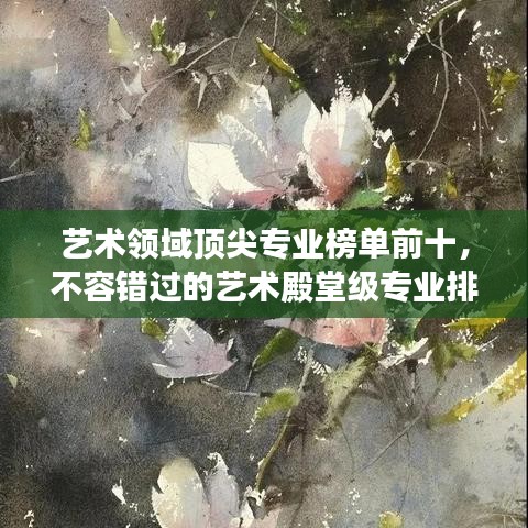 艺术领域顶尖专业榜单前十，不容错过的艺术殿堂级专业排名！