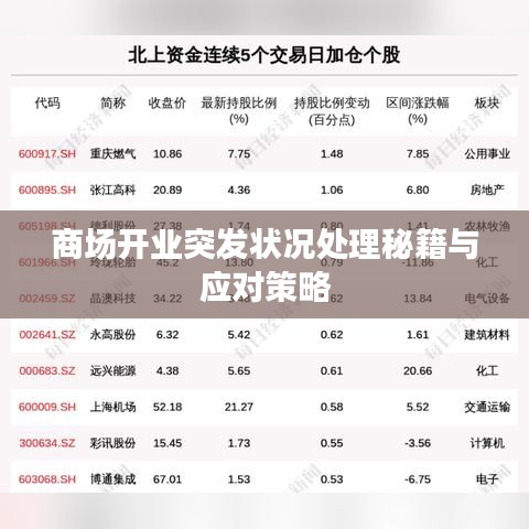 商场开业突发状况处理秘籍与应对策略