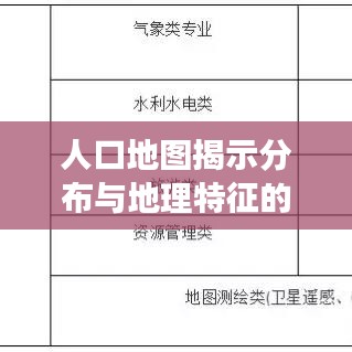 人口地图揭示分布与地理特征的紧密关联，人口地理学视角下的深度解读
