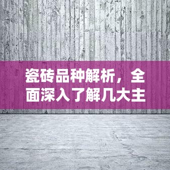 瓷砖品种解析，全面深入了解几大主流瓷砖种类