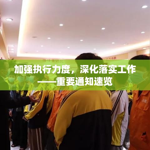 加强执行力度，深化落实工作——重要通知速览